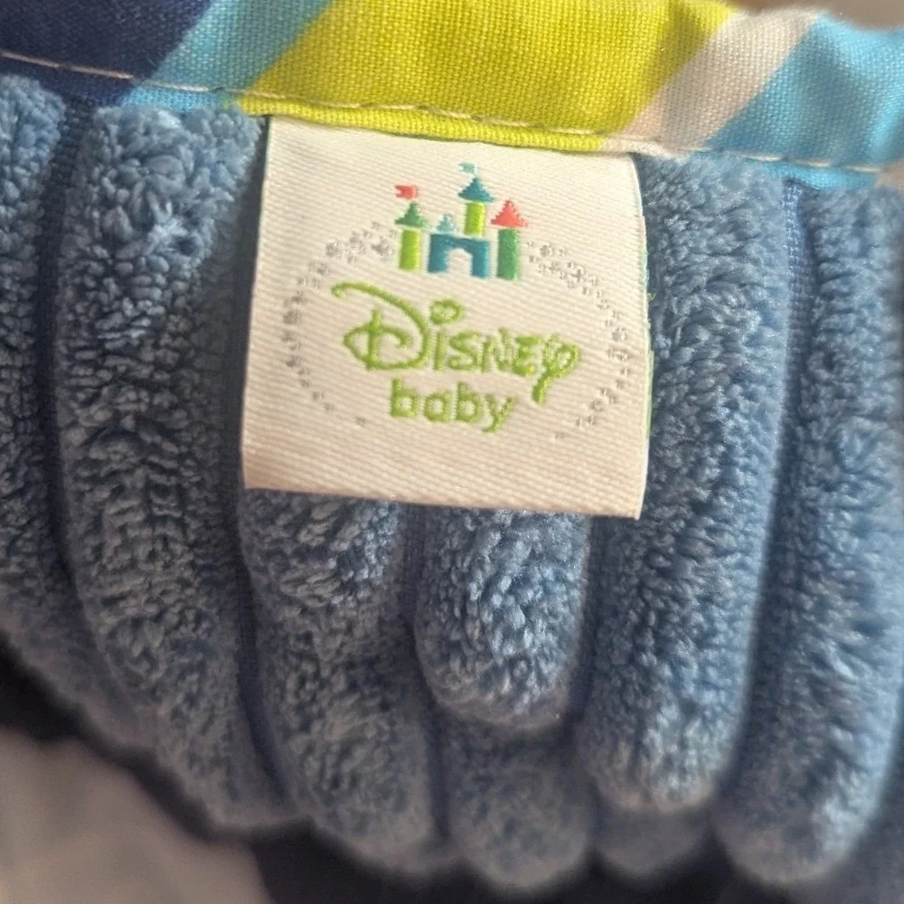 Disney Baby Monsters Inc Mike Sulley Crib Quilt Blanket Blue Green Nursery